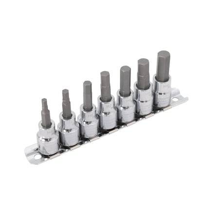 Steelman 7-Piece 3/8-Inch Drive Metric Hex Bit Socket Set 78381